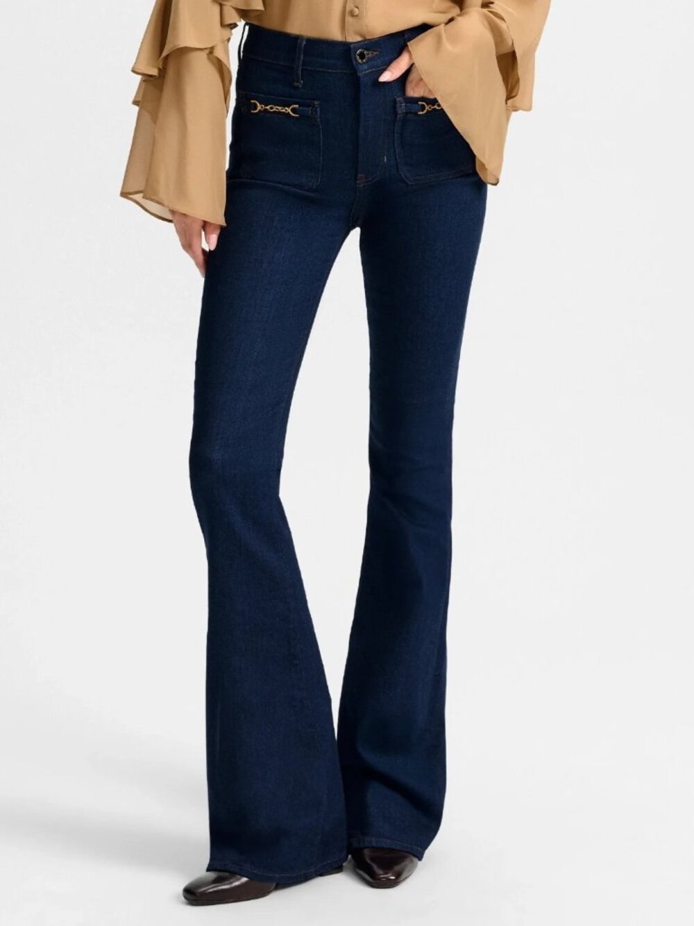 NWT Veronica Beard Beverly in Indigo Rinse High Rise Skinny Flare Jeans 30